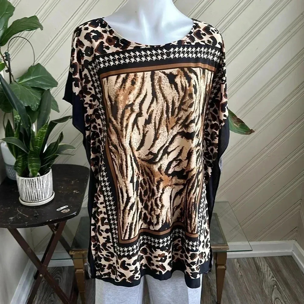 Paradise Printed Tunic Cover Up Size Large